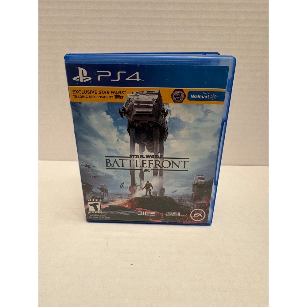 Star Wars Battlefront PS4 Walmart Edition with Topps Trading Disc Insert EA DICE